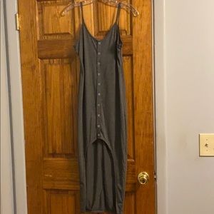 Grey midi jersey dress